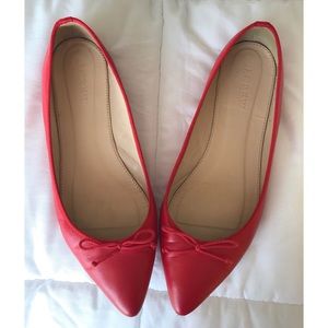 J. Crew Red Gemma Flats Size 6.5